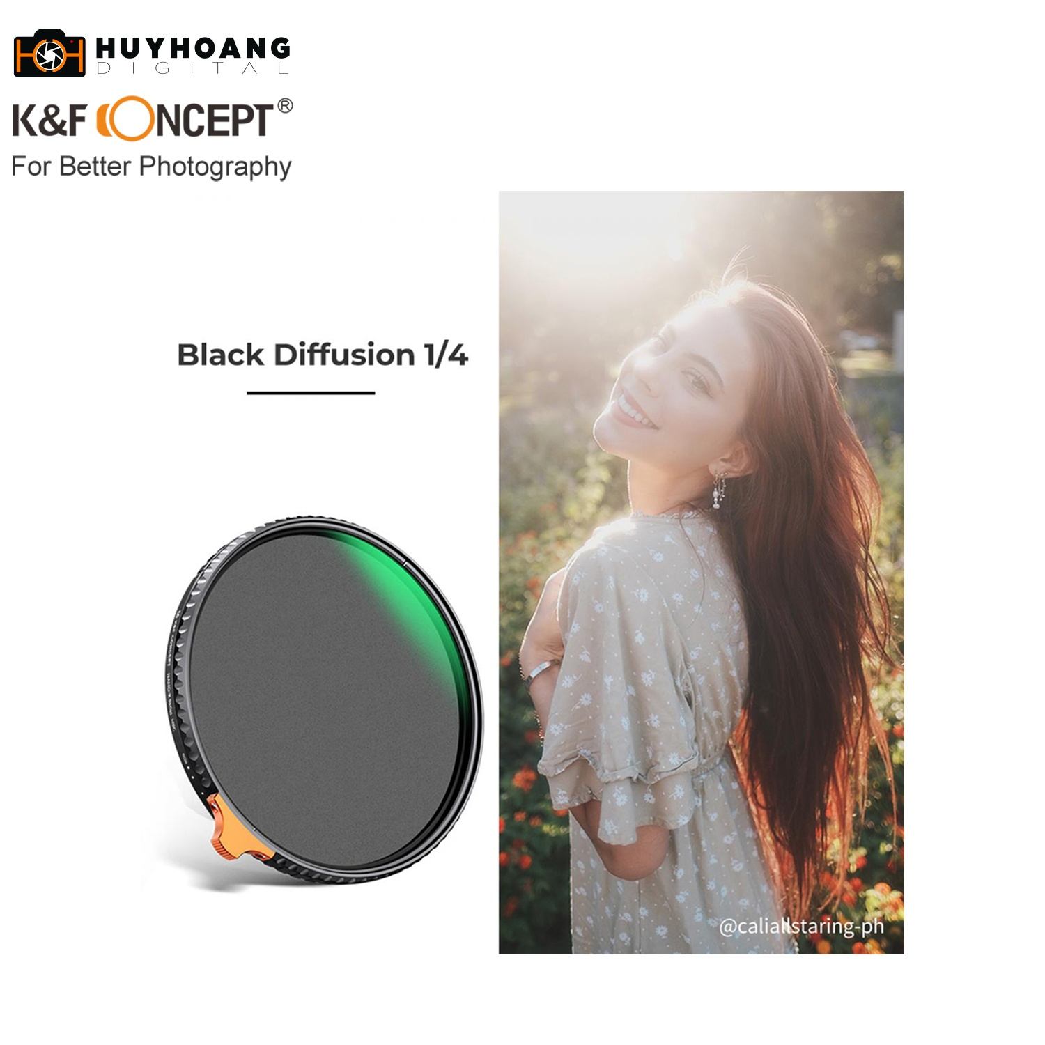 Kính Lọc Filter K&F Concept Black Mist 1/4 + ND2-32 ( 82mm)