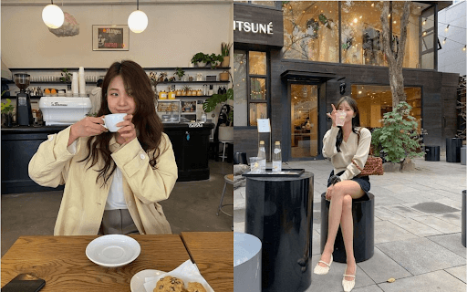 Tạo dáng chụp ảnh đi cà phê với phụ kiện