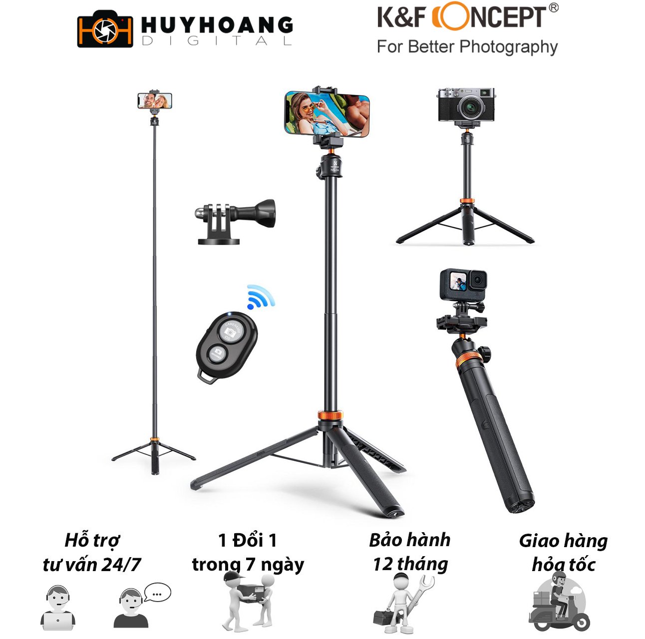 Thiết bị hỗ trợ – Giúp ảnh sắc nét và ổn định hơn