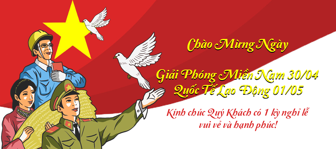 Banner chúc mừng 30/4-1/5/2026