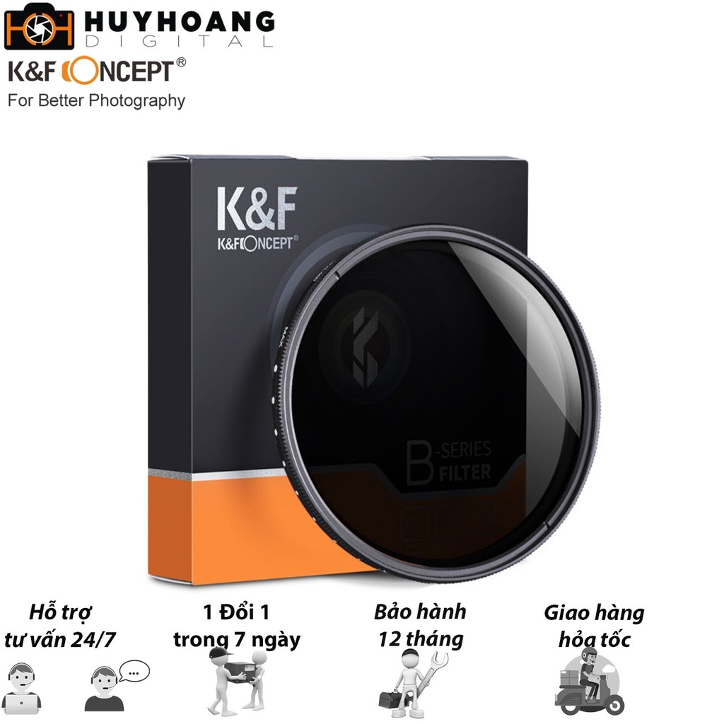 Kính lọc K&F CONCEPT ND2-400 Fader Variable ND Filter 43mm KF01.1103