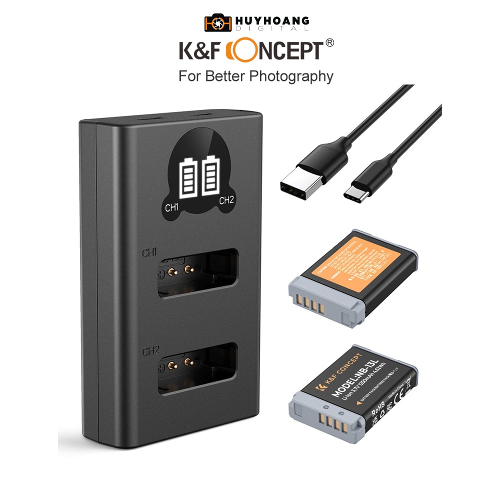 Pin máy ảnh K&F CONCEPT NB-13L
