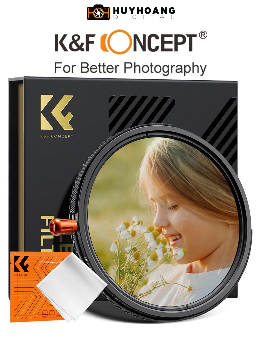 Kính lọc K&F CONCEPT 3 in 1 Variable ND2-32 CPL & Blackmist 1/4 With 28 Layer Multi-Coated