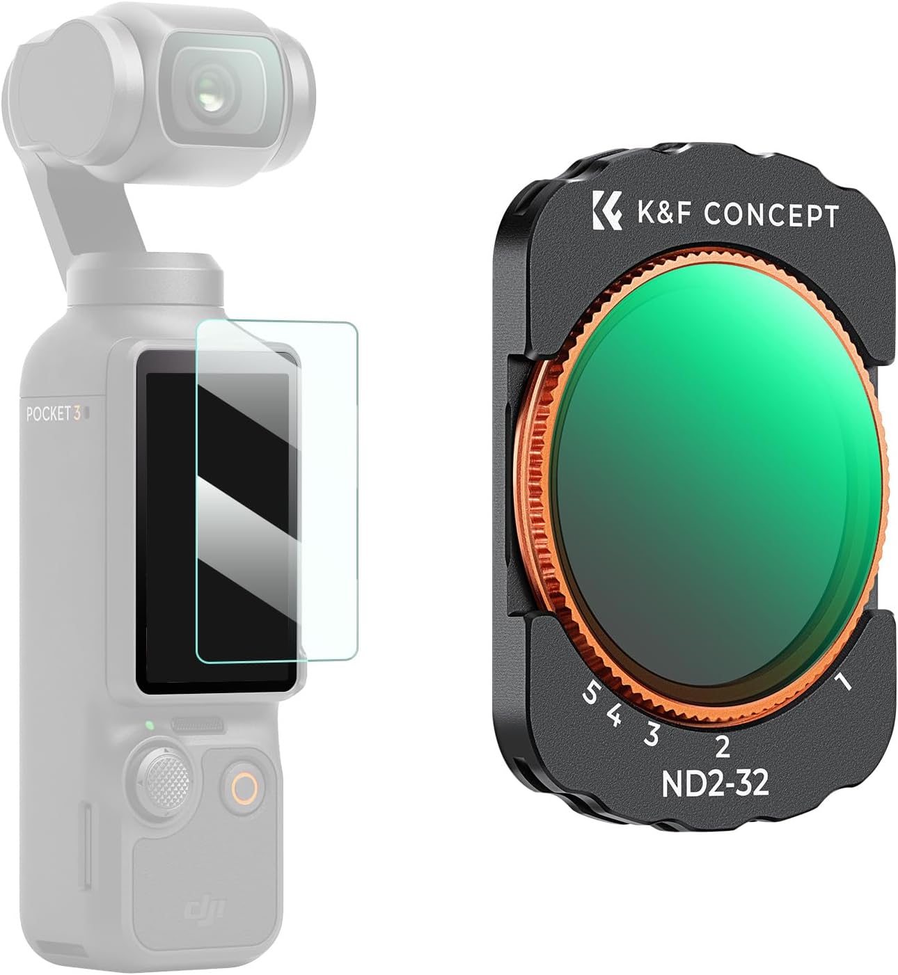 Kính lọc K&F CONCEPT ND2-32 dành cho DJI Osmo Pocket 3 / 4 | KF01.3182
