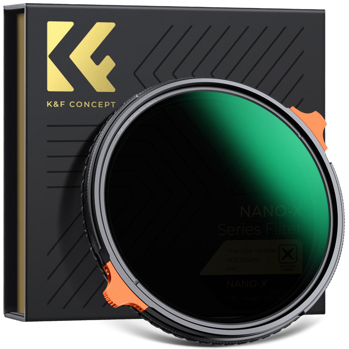 Kính lọc K&F CONCEPT 2in1 ND2-32 & CPL Nano-X True Color | KF01.2574