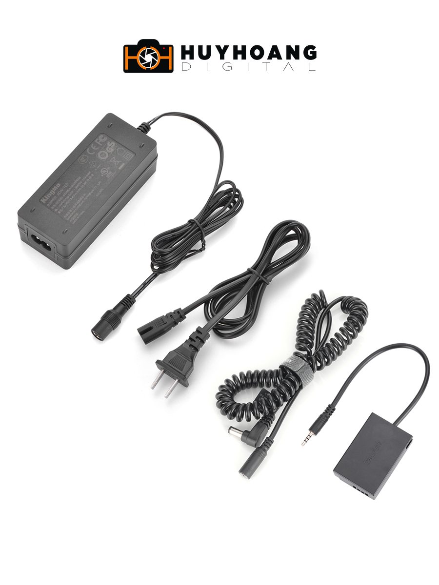 Bộ pin giả KingMa LP-E17 với Bộ chuyển đổi nguồn điện EU plug Power adapter