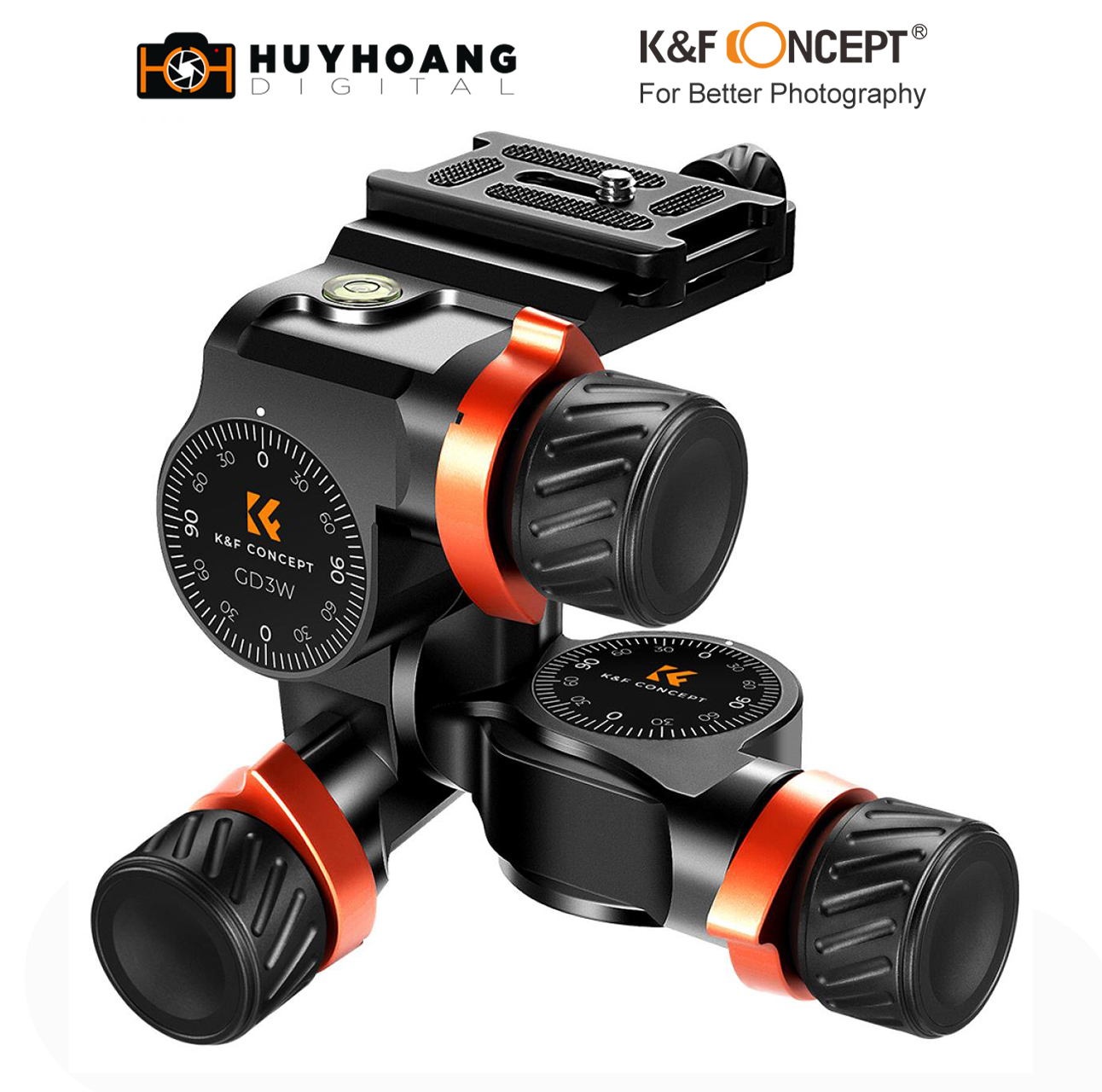Đầu dầu Ballhead 3 chiều K&F CONCEPT | KF31.047