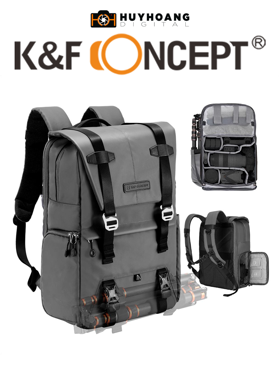 Balo máy ảnh K&F CONCEPT KF13.087AV11 | Xám thép