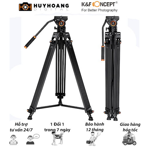 Chân máy quay video K&F Concept VA18