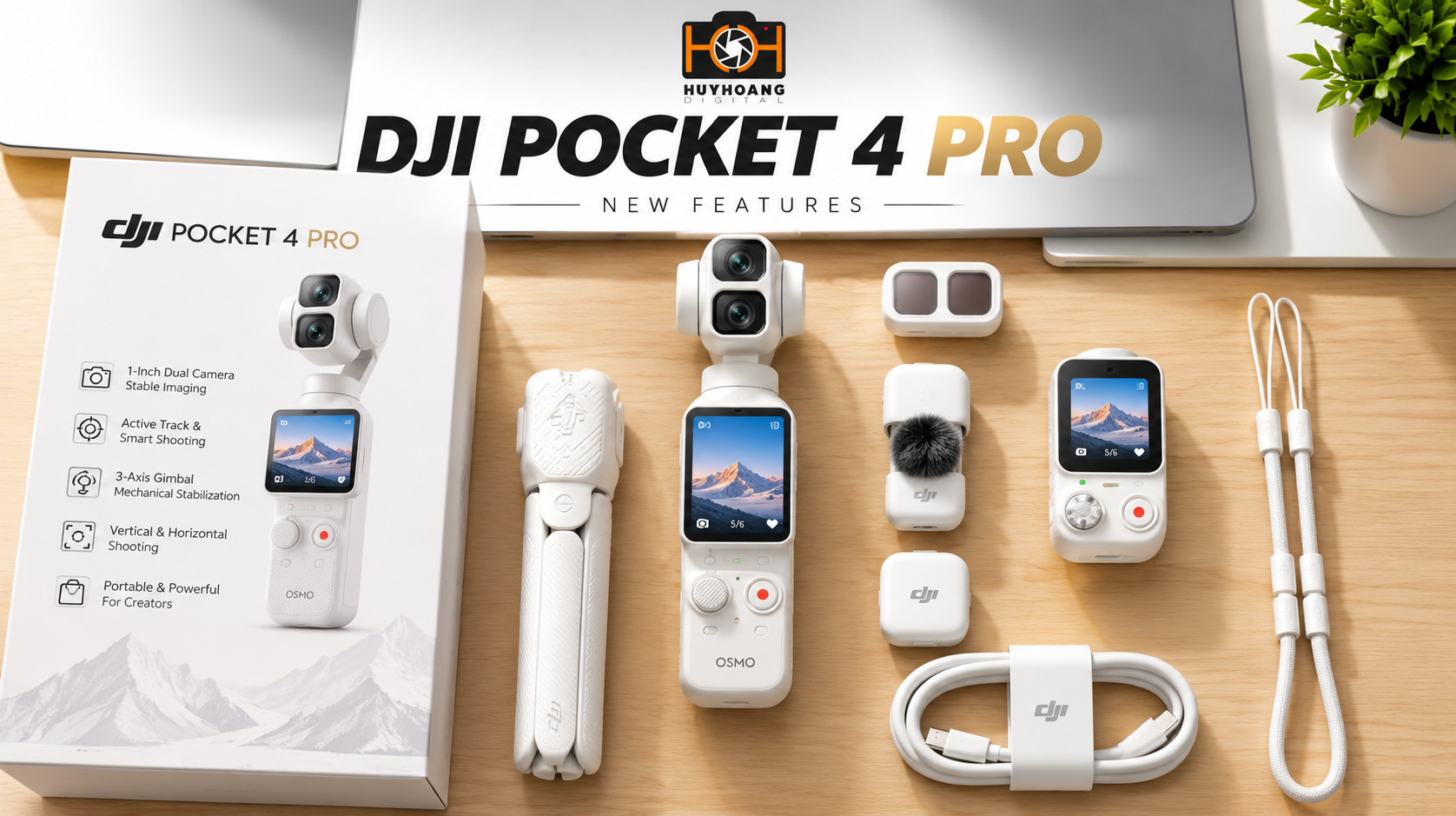 DJI Osmo Pocket 4P Pearl White Vlog Combo
