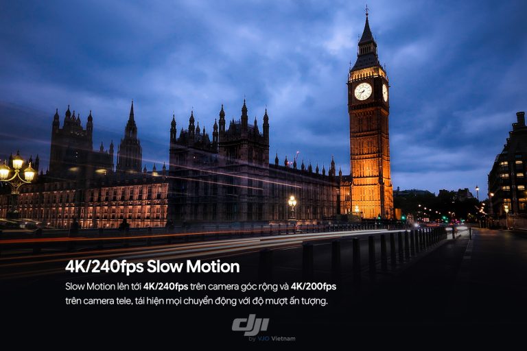 Pocket 4P hỗ trợ quay video slow motion lên tới 4K/240fps