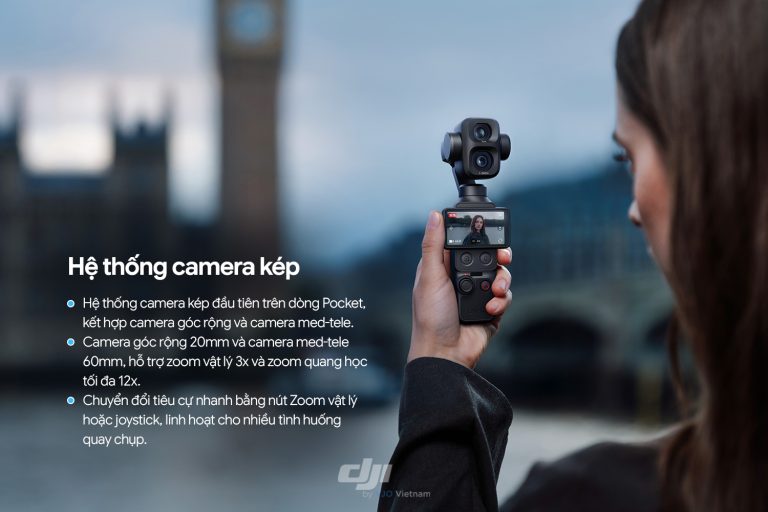 Chiếc DJI Pocket đầu tiên sở hữu hệ thống camera kép