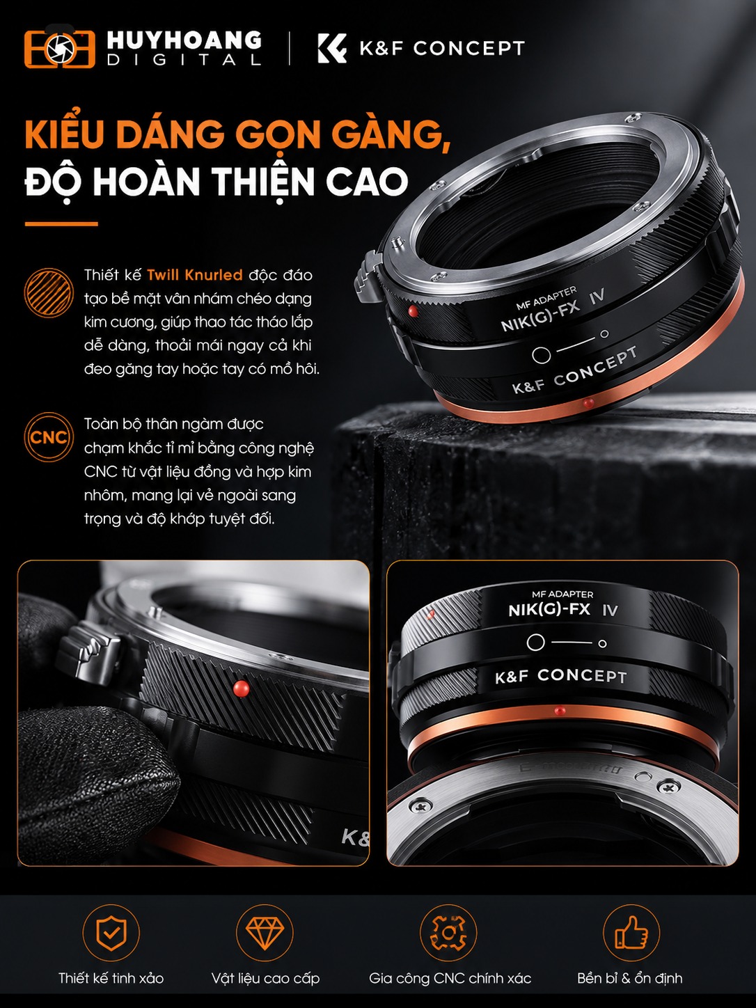 Kiểu dáng gọn gàng, độ hoàn thiện cao