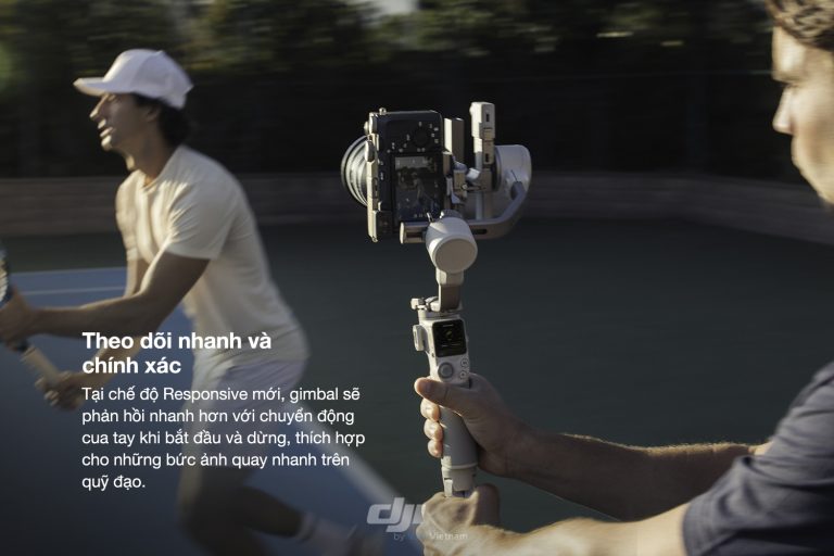 RS4 Mini có chế độ Responsive mới, phản hồi tức thì theo chuyển động tay, lý tưởng cho cảnh quay tốc độ cao