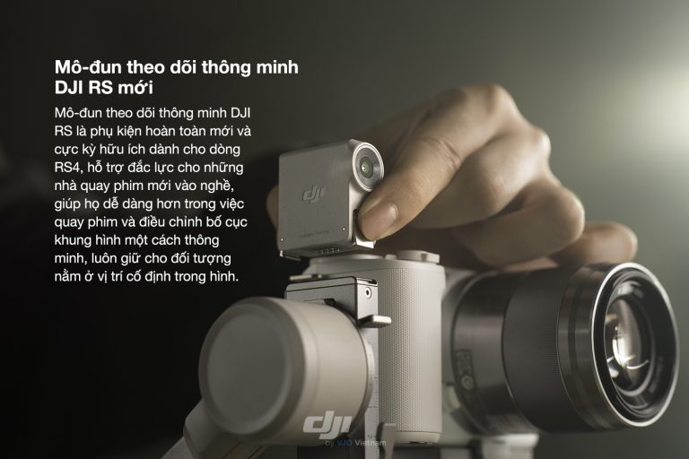 DJI RS4 Mini tích hợp RS Intelligent Tracking Module, tự động nhận diện và theo dõi chủ thể. Hỗ trợ quay theo quỹ đạo, bám sát đối tượng hoặc tự quay mà không cần trợ giúp