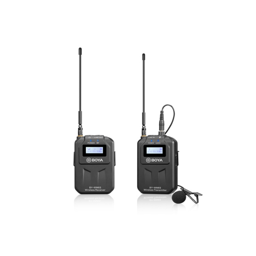Microphone thu âm Boya BY-WM6S UFH dành cho máy ảnh và điện thoại jack 3.5mm