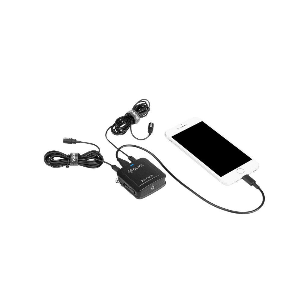 Microphone thu âm Boya BY-DM20 | dành cho thiết bị iOS Lightning/Android (Type-C/Laptop)