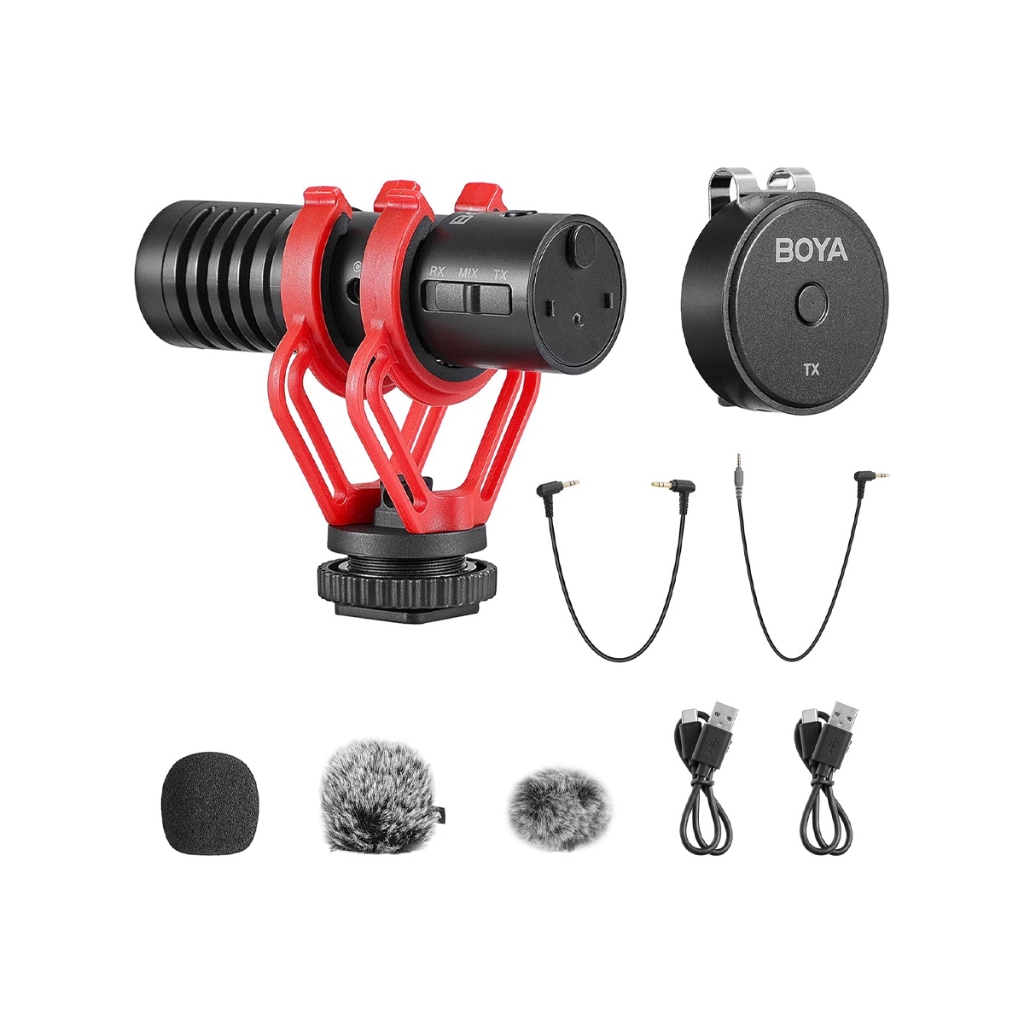 Microphone thu âm Boya BY-MM1W dành cho máy ảnh jack TRS 3.5mm