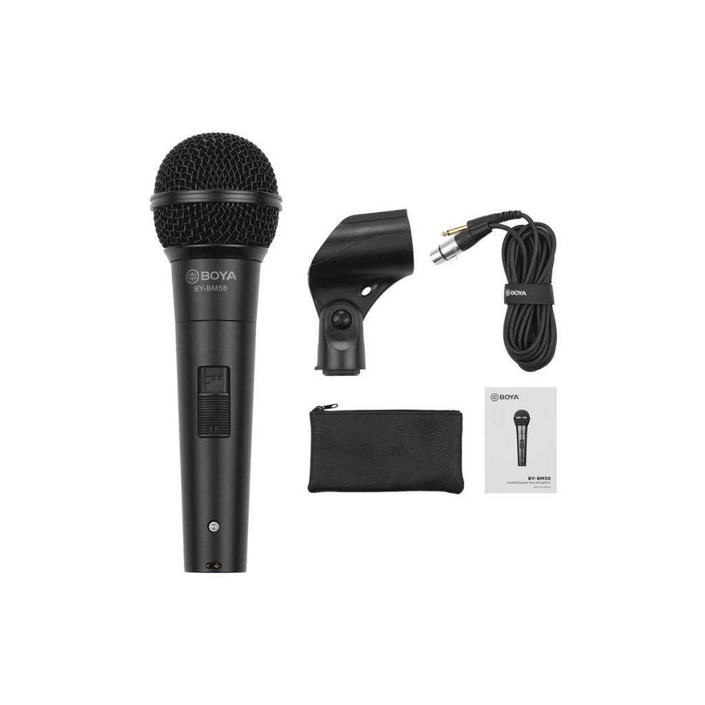 Microhpone Boya BY-BM58 Cardioid Dynamic | kèm dây XLR 5m
