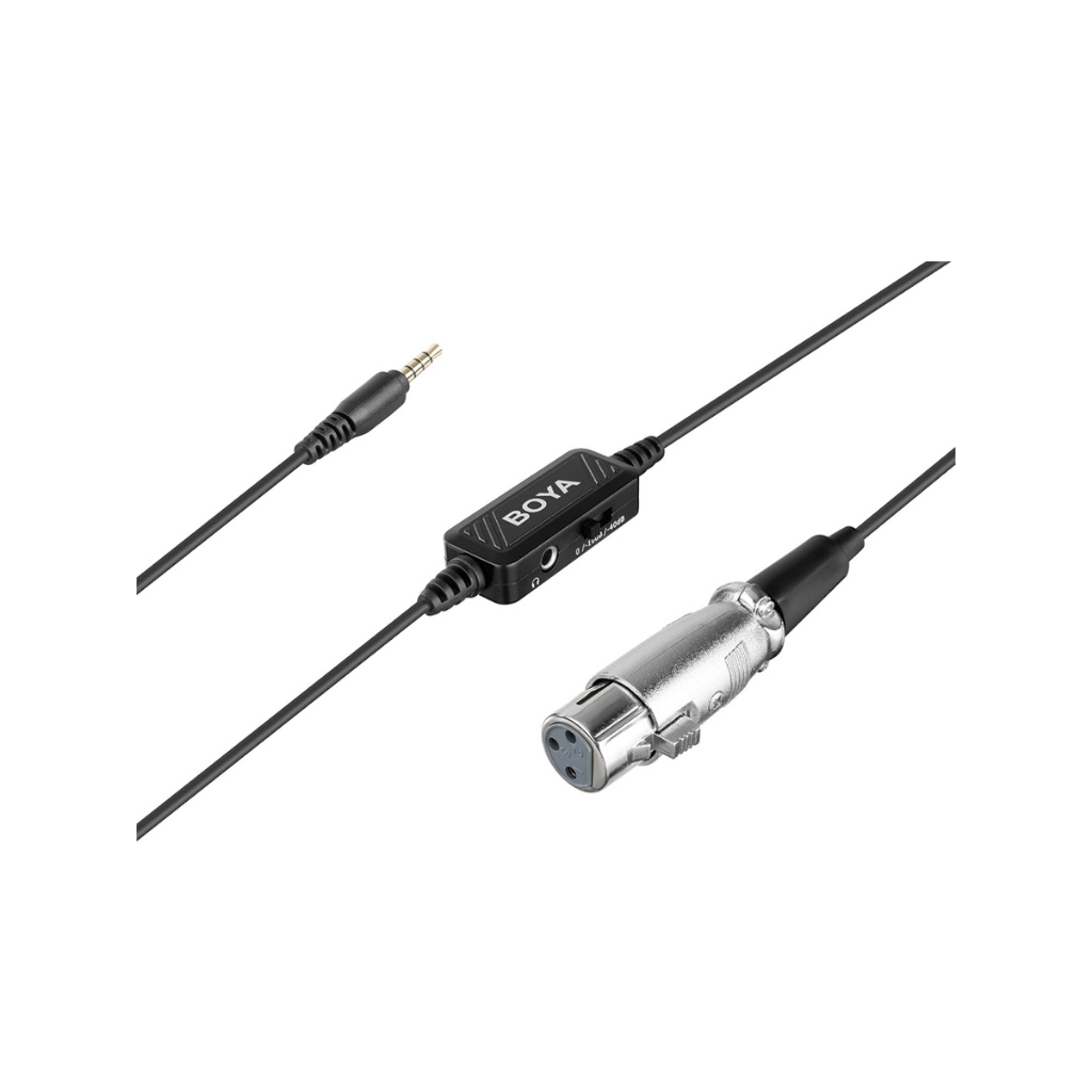 Boya BY-BCA6 | Chuyển đổi Microphone cổng XLR sang TRRS 3.5mm