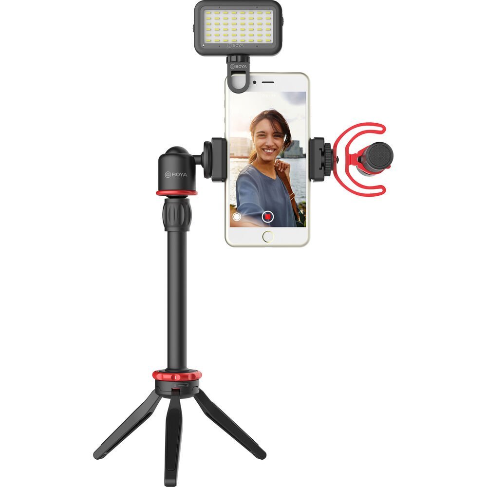 BOYA BY-VG350 - Hàng Chính Hãng - Bộ Combo quay video dành cho Điện thoại cổng 3.5mm