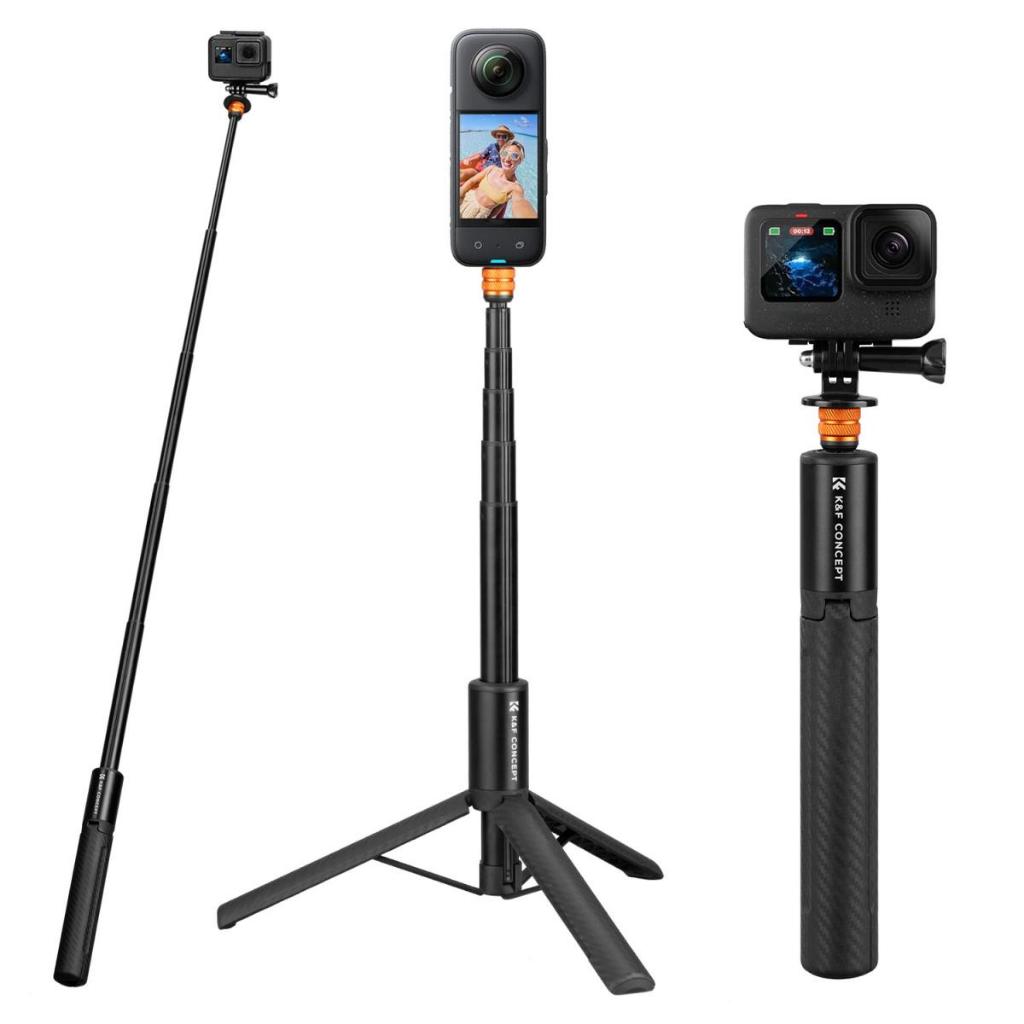 Gậy selfie vô hình K&F Concept MS-21 Dành cho Insta 360, Osmo 360, DJI Action, Gopro,.. | KF09.141
