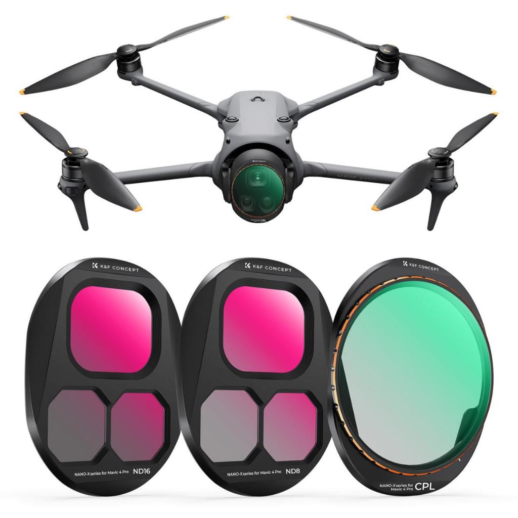 Bộ 3 Kính lọc Filter K&F CONCEPT CPL ND8 ND16 dành cho Mavic 4 Pro | SKU.1642V2