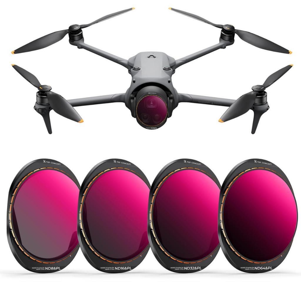 Bộ 4 Kính lọc K&F CONCEPT ND8/16/32/64 PL Dành cho Mavic 4 Pro | SKU.1641V1