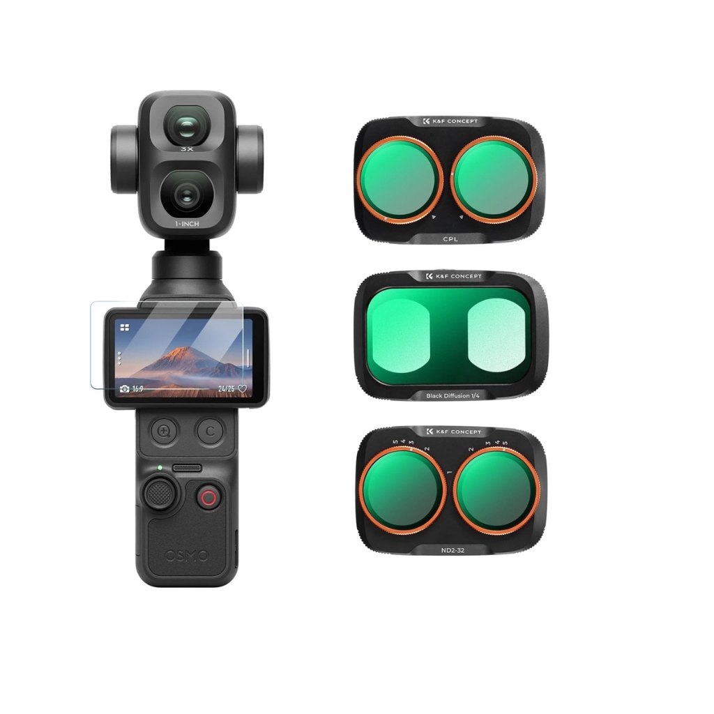 Kính lọc K&F CONCEPT Nano-X for DJI Pocket 4P CPL + ND2-32 + Mist 14 KF0103.9902.0120