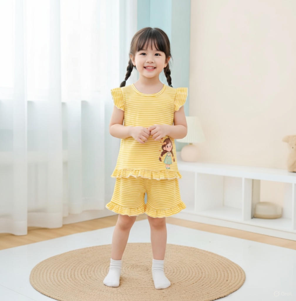 Bộ tay ngắn thun sọc TN-009