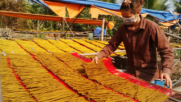 Bước 5: Tiến hành phơi nhang trong điều kiện tự nhiên