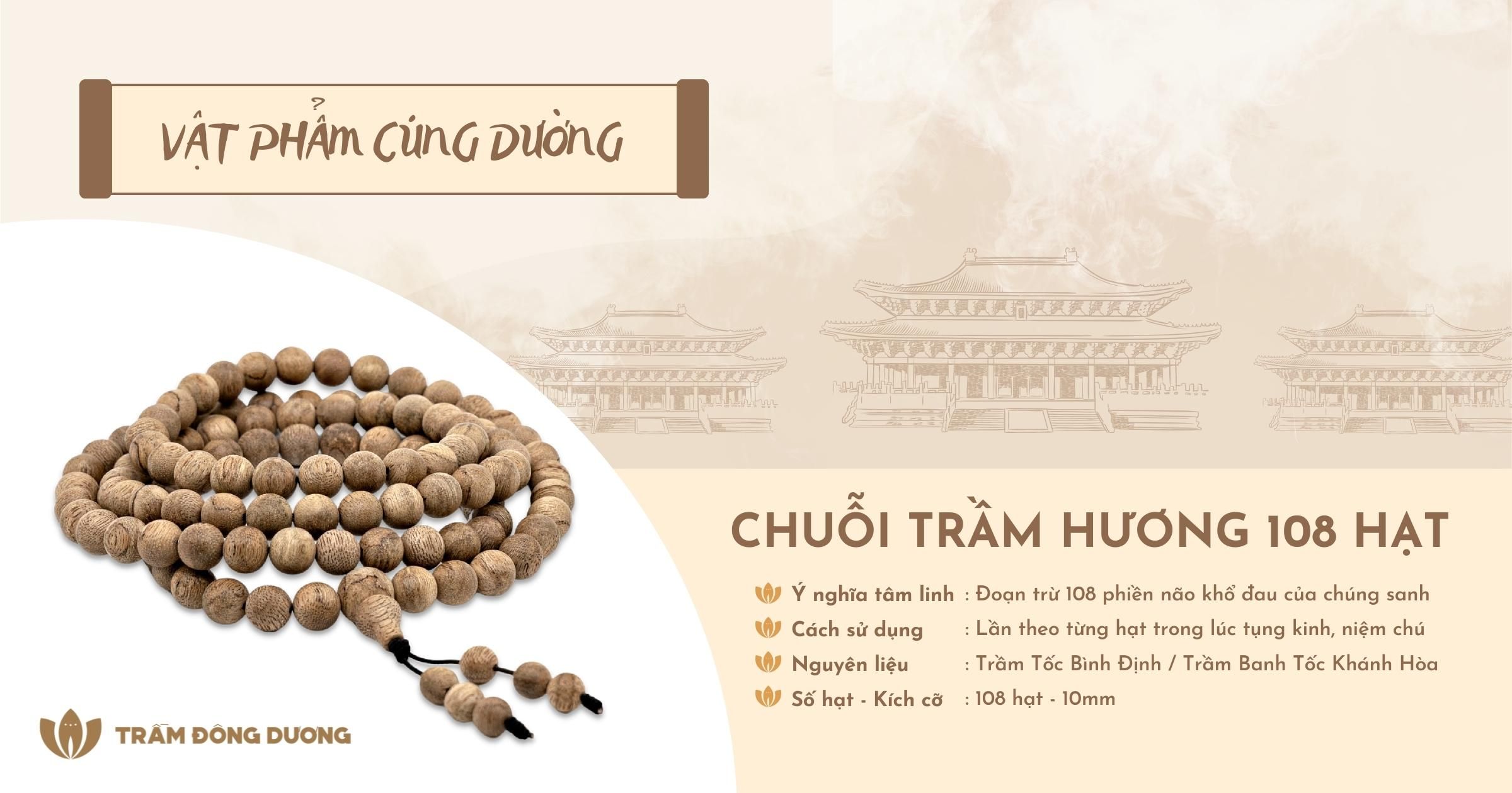 Chuỗi Trầm Hương 108 hạt