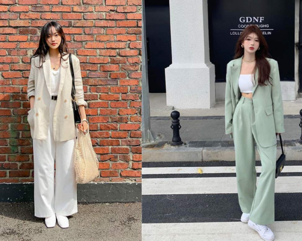 mix áo blazer cho người thấp