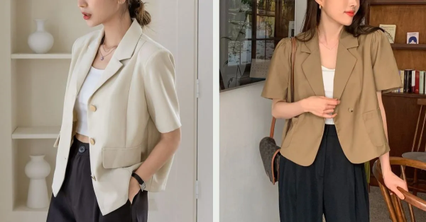 mix áo blazer cho người thấp