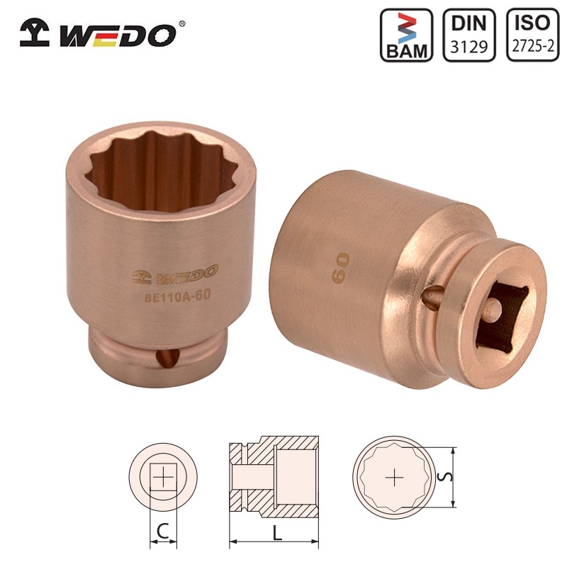 Đầu Tuýp - Khẩu Chống Cháy Nổ 1 - 1/2'' - Dùng Cho Máy