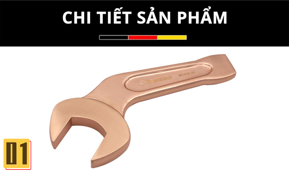 Cờ lê miệng uốn cong góc 45° chống cháy nổ WEDO