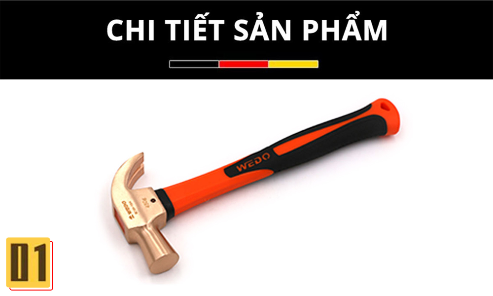 Búa nhổ đinh chống cháy nổ WEDO Be-Cu