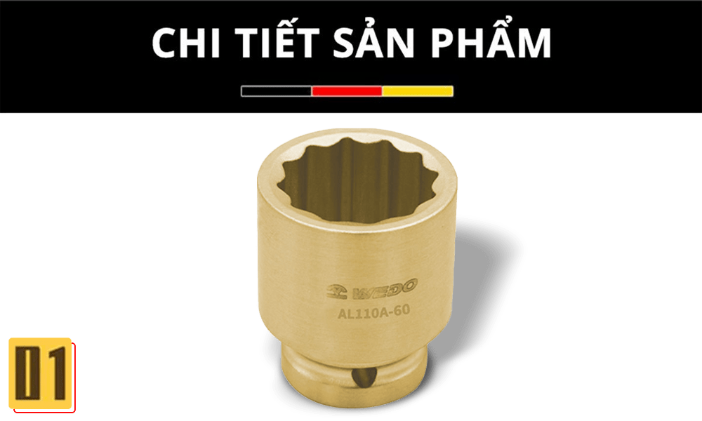 Đầu khẩu tuýp chống cháy nổ Al-Br 1-1/2'' dùng cho máy