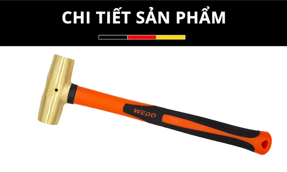 Búa đồng thau đầu tròn WEDO Tools