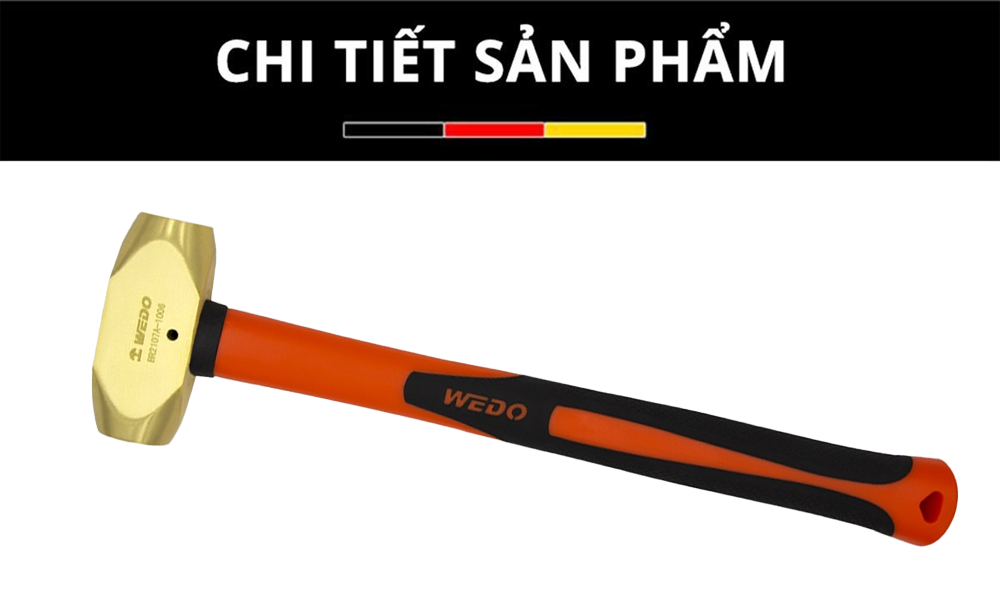 Búa tạ phẳng (loại euro) đồng thau WEDO Tools