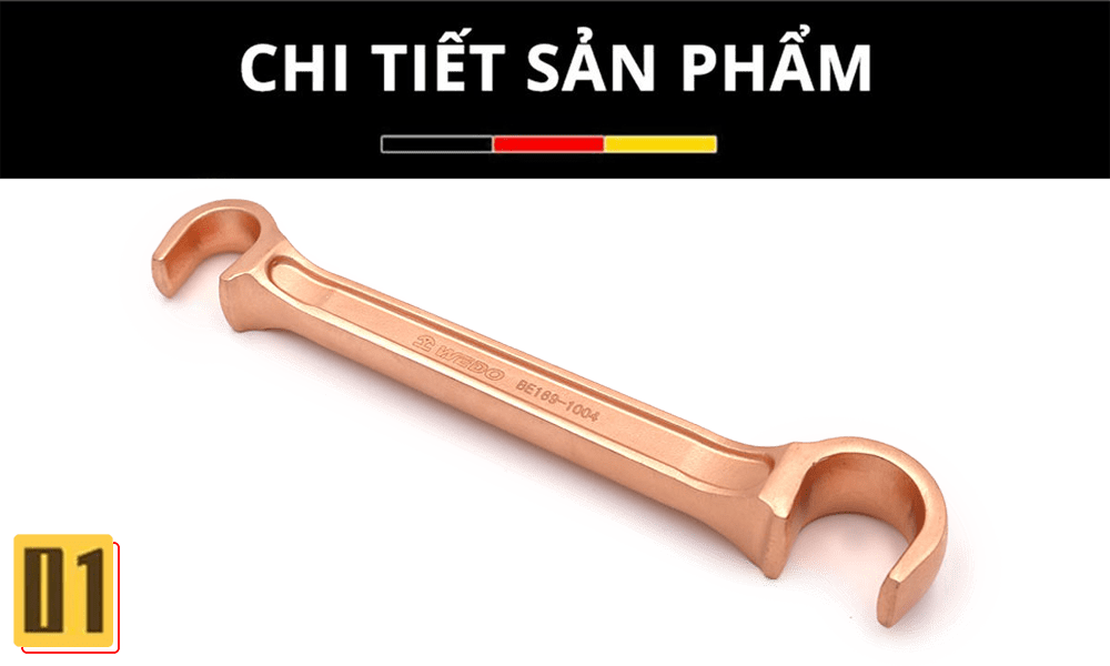 Cờ lê hai đầu chữ C chống cháy nổ WEDO Be-Cu