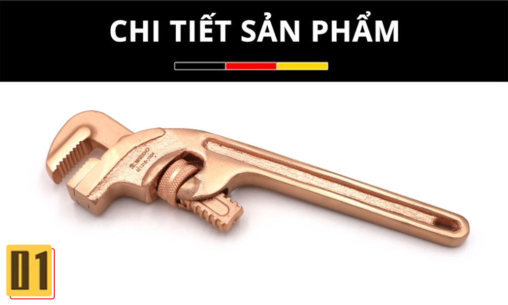 Kìm nước (mỏ lết răng) chống tia lửa WEDO Be-Cu