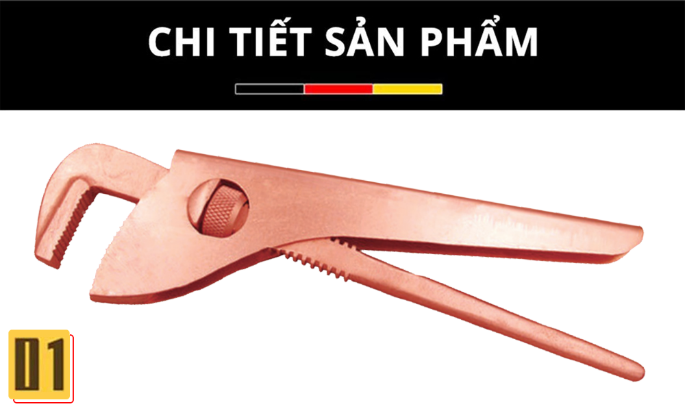 Kìm nước (mỏ lết răng) chống tia lửa WEDO Be-Cu