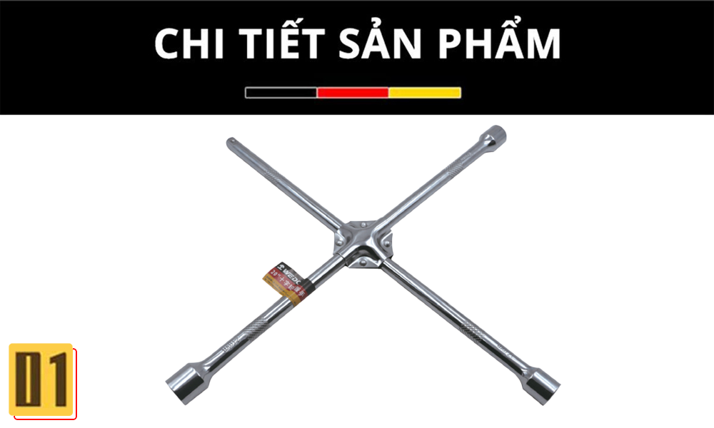 Tay Vặn Bulong Bánh Xe Chữ Thập Bằng Thép CR-V