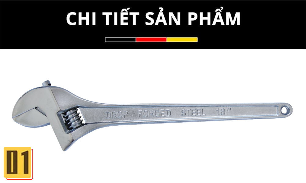 Mỏ lết thép Cr-V cán thon