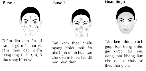 Bước 2: Sử dụng kem nền