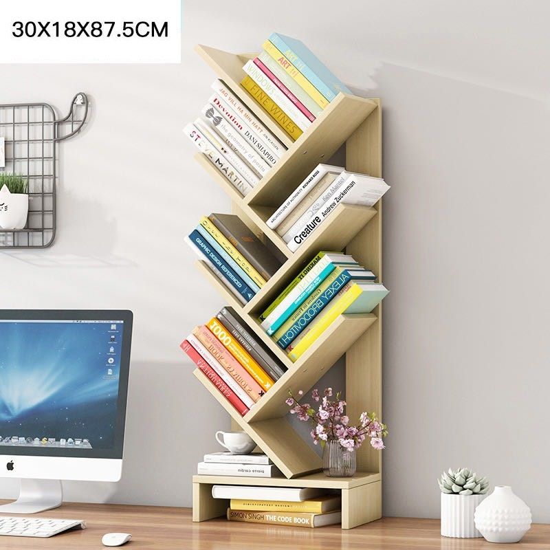 Kệ sách gỗ lắp ghép đa năng mẫu mới Tâm House - K02 - KEM