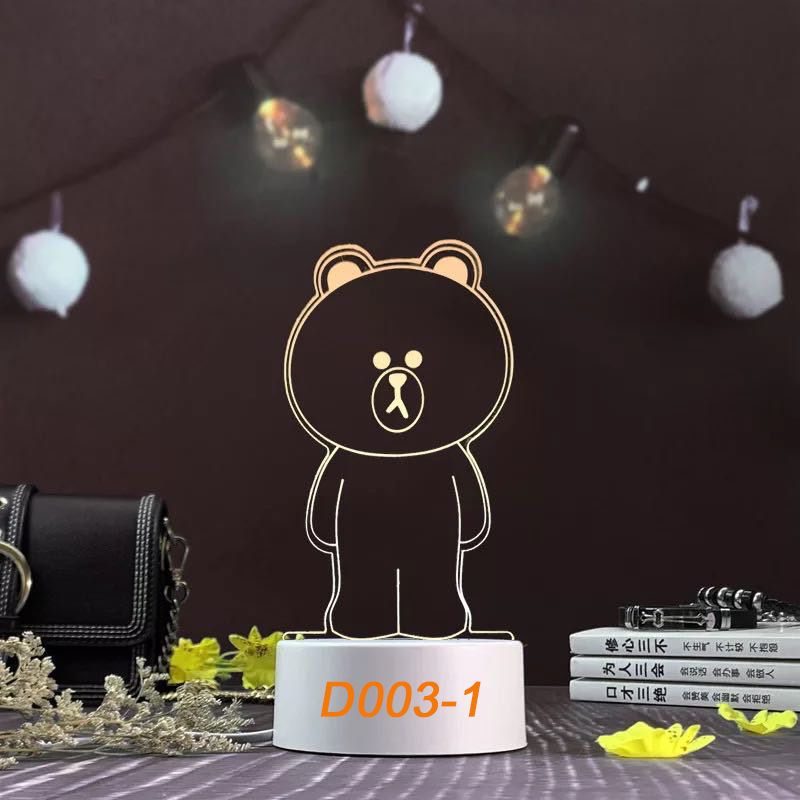 Đèn ngủ trang trí LED 3D Tâm House  - D03