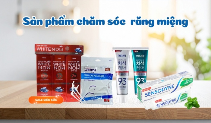 Các sản phẩm chăm sóc răng miệng phổ biến hiện nay