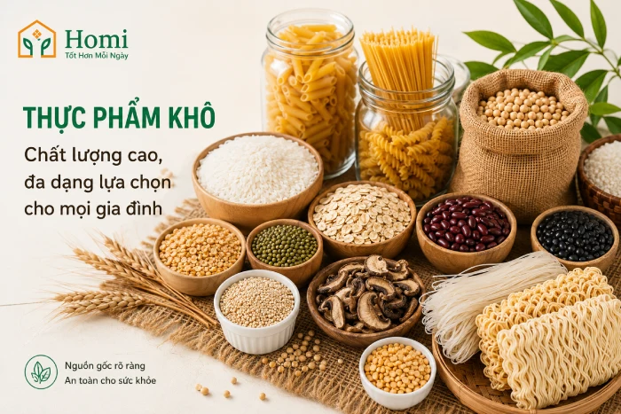 Thực phẩm khô ngày càng được gia đình ưa chuộng